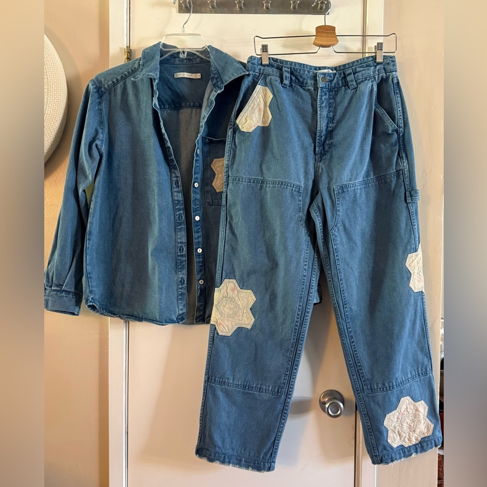 Christy Dawn Denim Patchwork Set - Aiden Pant and Patti Top - Picture 2 of 10